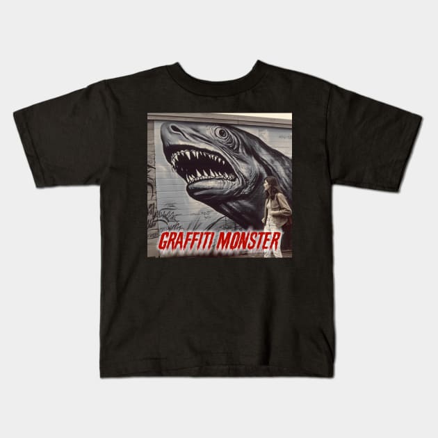 Graffiti Monster™ - Series #0 - New England Summer Sharks - 5 of 9 Kids T-Shirt by gothamexodus